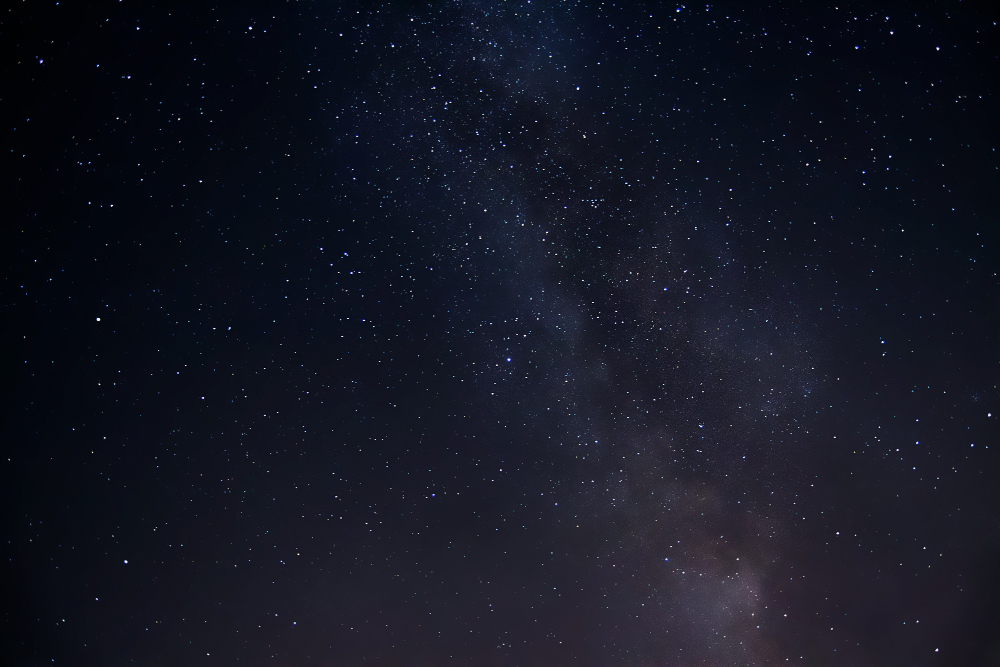low angle shot mesmerizing starry sky