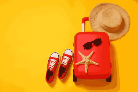 composizione di vacanze di viaggio e vacanze con la valigia 11zon