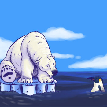 orso polare triste